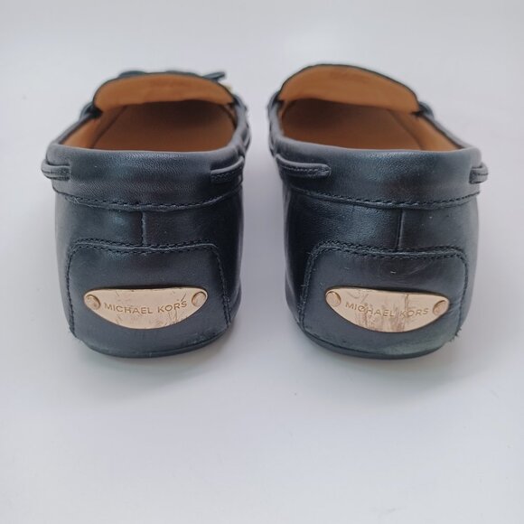 MICHAEL Michael Kors Black Leather Loafers - Picture 5 of 16
